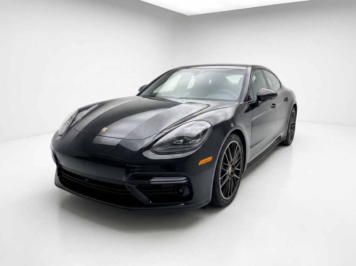 PPF施工完了：フロント部に透明フィルム施工完了の高級車