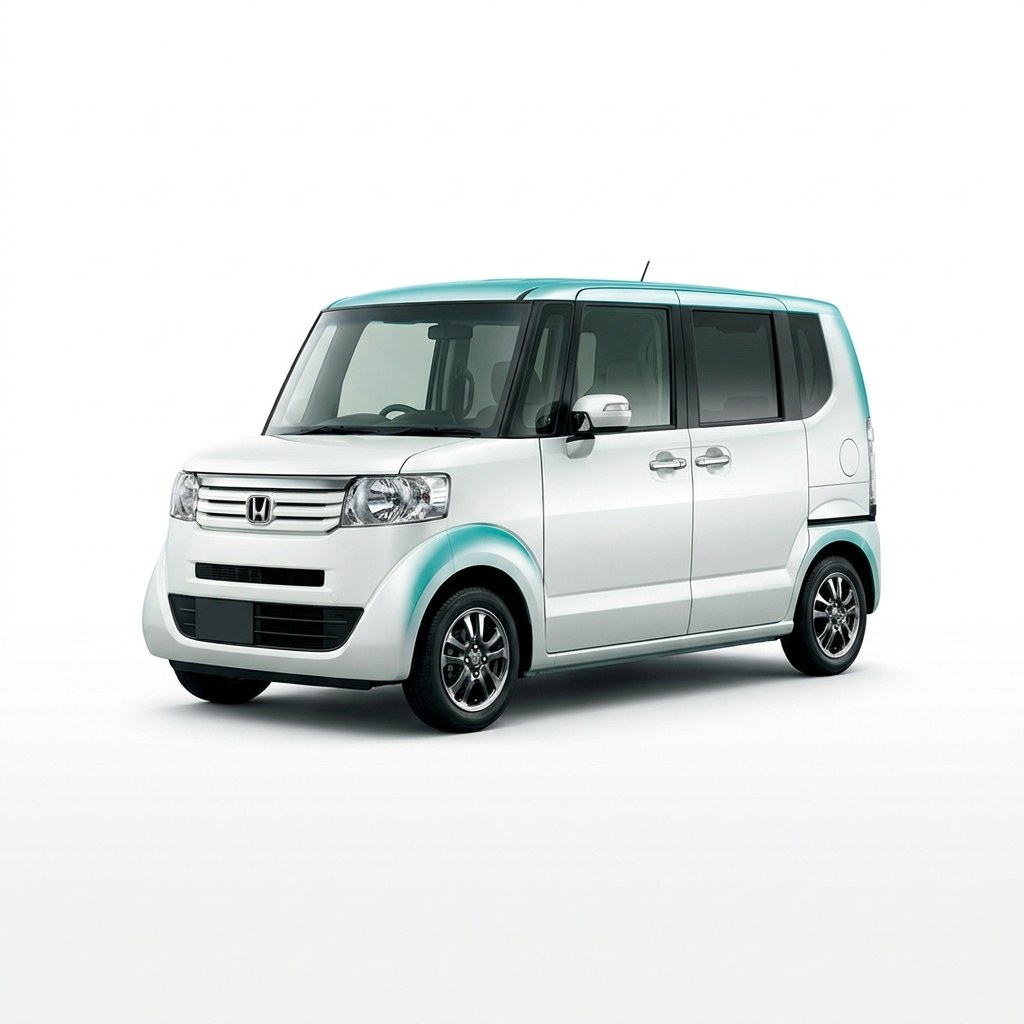 軽自動車のフォトリアル車体ショット (コーティング後の艶)