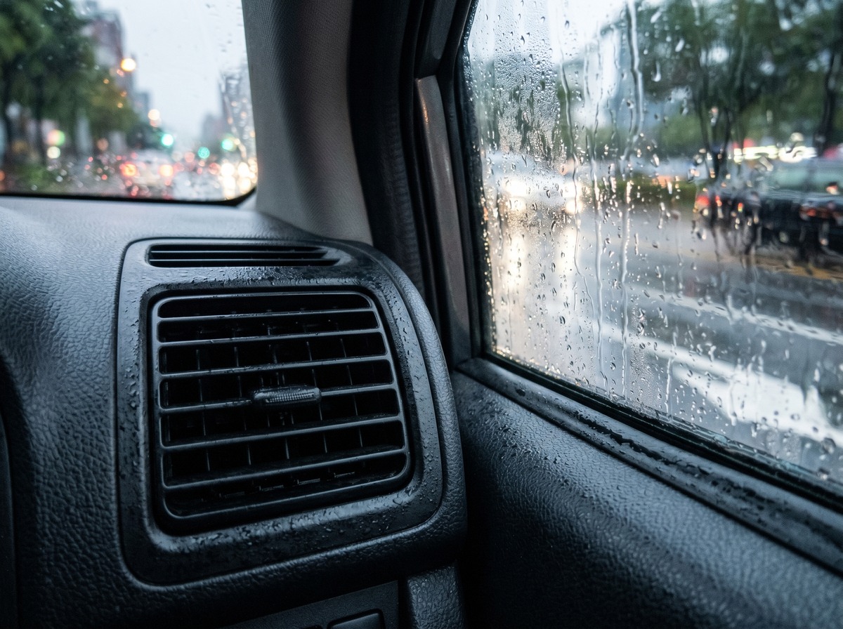 梅雨の湿気とエアコン送風口｜車内カビの発生源
